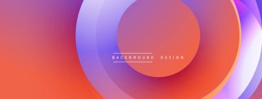 Soyut tasarım özellikleri üst üste biniyor. Renk şeması turuncu, mor ve maviyi harmanlıyor. Modern estetik, pürüzsüz geçişler, canlı renkler.