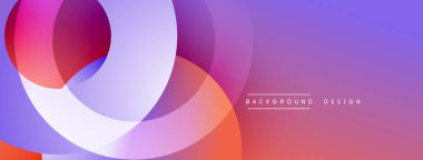Soyut şekiller harmanlanır, canlı gradyanlar yaratır. Mor, turuncu, kırmızı renkler egemen. Modern tasarım, pürüzsüz geçişler, sanatsal ifade.
