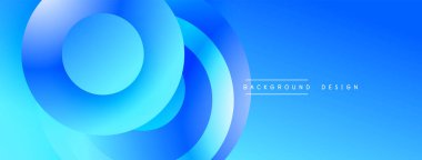 Parlak mavi soyut tasarım. Üst üste binen daireler dinamik akış yaratır. Yumuşak eğimler derinliği, modern estetiği akla getiriyor. Sunumlar için mükemmel arkaplan.