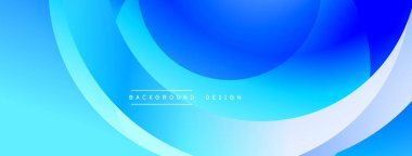 Kıvrımlı çizgileri olan mavi bir arkaplan. Pürüzsüz şekiller modern tasarım yaratır. Açık mavi, canlı tonlar, basit estetik..