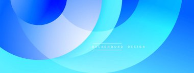 Soyut mavi tasarım. Üst üste binen daireler dinamik değişim etkisi yaratır. Yumuşak geçişler, modern estetik. Sunumlar ve web siteleri için mükemmel arkaplan.