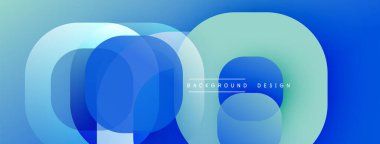 Mavi deniz mavisi eğimli arka plan. Üst üste binen daireler soyut tasarım yaratır. Metin arka plan tasarımı okur. Modern estetik. Sorunsuz geçişler.