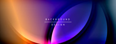 Soyut tasarım. Yumuşak gradyanlar, canlı renkler. Üst üste binen şekiller dinamik görsel efekt yaratır. Modern, zarif arkaplan.