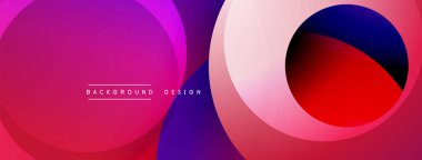 Parlak soyut tasarım. Üst üste binen daireler dinamik bileşim yaratır. Renkler pürüzsüzce karışır. Modern estetik, canlı, göz alıcı..