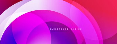 Soyut enerji katmanları dinamik bir eğilim yaratır. Yumuşak kıvrımlar mor, pembe ve mavi renkleri harmanlıyor. Dijital projeler için modern tasarım.