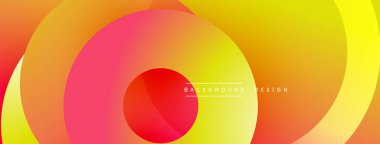 Parlak renkli soyut tasarım. Yumuşak eğimler dairesel şekiller oluşturur. Modern estetik, canlı tonlar, mükemmel fon..