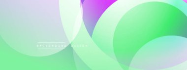 Soyut tasarım. Üst üste binen çemberler canlı gradyanlar yaratır. Yumuşak renkler harmanlanır, modern arkaplan oluşturulur. Minimalist estetik, pürüzsüz geçişler.