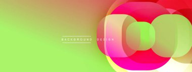 Parlak, canlı katmanlar örtüşüyor. Yeşilden turuncuya geçiş. Dijital projeler için modern soyut tasarım. Düz şekiller dinamik bileşim yaratır.