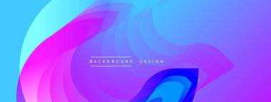 Canlı, soyut bir arkaplan. Pürüzsüz gradyanlar mor, mavi renkleri harmanlarlar. Eğimli katmanlar dinamik görsel efekt yaratır. Dijital projeler için modern tasarım.