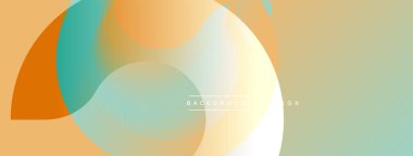 Soyut şekiller çakışır. Yumuşak renkler karışımı. Pürüzsüz gradyanlar modern tasarım yaratır. Minimalist estetik. Hafif arkaplan.