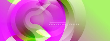 Parlak soyut şekiller çakışıyor. Canlı renkler harmanlanarak, dinamik görsel efekt yaratır. Yumuşak eğimler hareketi, modern tasarımı önerir.