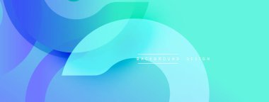 Soyut arkaplan. Yumuşak eğimler, akışkan şekiller. Mavi, turkuaz renkler modern tasarım yaratır. Minimalist estetik, temiz çizgiler. Dijital projeler için mükemmel.