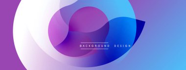 Soyut şekiller örtüşüyor, parlak mavi ve mor renkler yaratıyor. Yumuşak geçişler, modern tasarım. Minimalist estetik, mükemmel arkaplan.