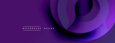 Mor soyut tasarım. Üst üste binen daireler dinamik değişim etkisi yaratır. Minimalist tarz, modern estetik. Yumuşak geçişler, zarif kompozisyon..