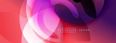 Soyut enerjik tasarım. Üst üste binen daireler dinamik akış yaratır. Pembe, mor, beyaz renkler kusursuz bir şekilde harmanlanır. Modern estetik, arka plan için mükemmel..