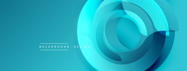 Soyut mavi tasarım. Üst üste binen daireler dinamik görsel efekt yaratır. Modern tarz, temiz hatlar, eğim gölgeleri. Minimalist kompozisyon, mükemmel arkaplan.