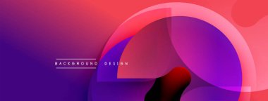 Soyut enerjik tasarım. Üst üste binen şekiller dinamik bileşim yaratır. Renkler pürüzsüzce karışır. Modern estetik, arka planlar ve sunumlar için uygun..