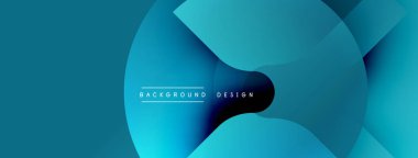 Soyut mavi tasarım. Üst üste binen şekiller dinamik akış yaratır. Yumuşak eğim, modern estetik. Minimalist kompozisyon, mükemmel arkaplan.