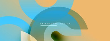 Soyut şekiller örtüşür, katmanlı etki yaratır. Yumuşak renkler modern tasarımı oluşturur. Metin arkaplan tasarımı mevcut. Minimalist estetik.