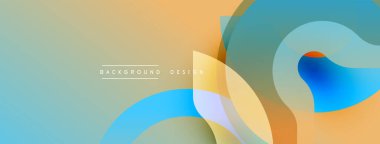 Soyut şekiller örtüşür ve canlı renk değişimleri yaratır. Düz kıvrımlar, modern tasarım, nötr tonlar, mavi aksanlar, sıcak palet. Minimalist estetik.