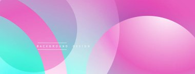 Soyut arkaplan özellikleri üst üste biniyor. Renkler turkuazdan lavanta rengine, canlı pembeye dönüşüyor. Yumuşak gradyanlar düzgün bir görsel akış yaratır. Modern tasarım ögesi.