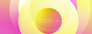 Soyut çemberler çakışıyor, canlı gradyanlar yaratıyor. Pembe, sarı, turuncu renkler kusursuz bir şekilde harmanlanır. Modern tasarım sıcaklığı, pozitifliği, basitliği çağrıştırıyor. Dijital projeler için mükemmel arkaplan.