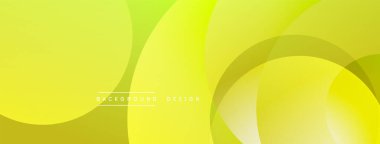 Soyut sarı arkaplan. Üst üste binen kıvrımlı şekiller dinamik görsel efekt yaratır. Dereceli gölgeler yumuşak geçiş ve modern estetik sunar. Minimalist tasarım.