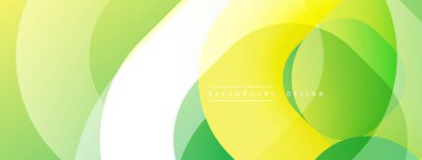 Soyut arkaplan özellikleri üst üste binen daireler, sarı, kireç ve beyaza yayılan gradyanlar. Modern tasarım tazeliği, enerjiyi, basitliği çağrıştırıyor. Dijital projeler için temiz estetik.