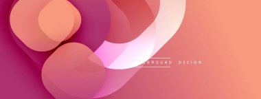Soyut tasarım özellikleri üst üste binen yuvarlak şekiller. Renkler koyu pembelerden açık portakallara kadar değişerek pürüzsüz geçişler yaratıyor. Modern estetik arka planlar için uygundur.