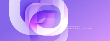 Üstüste binen şeffaf daireler içeren soyut bir kompozisyon. Mor renkler derinlik yaratır, modern estetik. Özgeçmiş ve sunumlar için uygun minimalist tasarım.