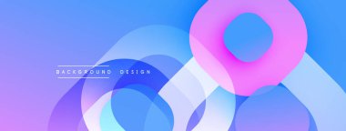 Soyut arkaplan özellikleri üst üste binen daireler, gradyanlar. Güneş gözlükleri mavi, mor, pembe modern, dinamik görsel efekt yaratır. Dijital projeler için uygun minimalist tasarım.