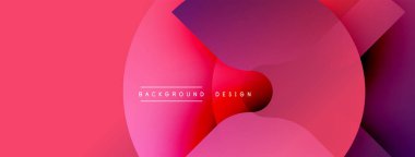 Soyut, canlı, üst üste binen çemberler dinamik eğimli arkaplan oluşturur. Gözlükler koyu mordan parlak pembeye kadar değişiyor. Modern görsel cazibe sunuyor..