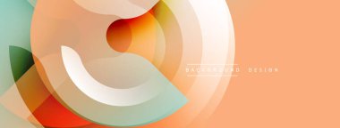 Soyut sıvı şekilleri üst üste binerek dinamik bileşim oluşturur. Sıcak şeftali tonları daha serin deniz mavisi ve yeşil renklerle harmanlanır. Yumuşak eğimler hareket ve derinlik olduğunu gösteriyor. Modern tasarım ögesi.