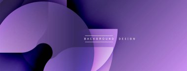 Soyut mor katmanlar dinamik bileşim yaratır. Yumuşak eğimler, üst üste binen şekiller derinliği, modern estetiği akla getiriyor. Özgeçmiş ve sunumlar için uygun minimalist tasarım.