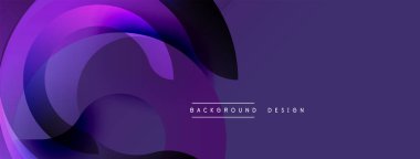 Üst üste binen soyut mor arkaplan özellikleri. Gradyan gölgeler dinamik görsel efekt yaratır. Modern tasarım dijital projeler ve sunumlar için uygundur.
