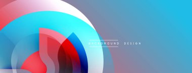 Soyut geometrik bileşim. Üst üste binen daireler dinamik görsel efekt yaratır. Mavi, kırmızı, beyaz renkler kusursuz bir şekilde harmanlanır. Arkaplan ve sunumlar için modern tasarım ögesi.