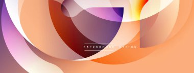 Soyut sıvı şekilleri üst üste binerek dinamik bileşim oluşturur. Sıcak turuncu, mor renkler tasarımda baskın. İnce eğimler derinlik katar, modern estetik. Arkaplan metni arkaplan tasarımı okur.