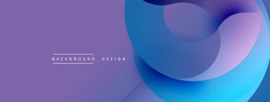 Soyut sıvı şekilleri üst üste binerek dinamik bileşim oluşturur. Mor, mavi renkler tasarımda baskın. Modern estetik, arka planlar ve sunumlar için uygun. Pürüzsüz gradyanlar görsel cazibeyi artırır.
