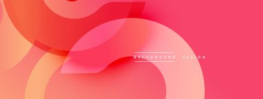 Soyut sıvı şekilleri örtüşerek canlı pembe gradyan arkaplan oluşturur. Modern tasarım kıvrımları, pürüzsüz geçişleri, minimalist estetiği vurgular. Metin arkaplan tasarımı okur.