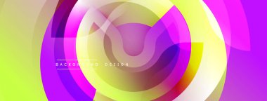 Soyut, enerjik çemberler dinamik bileşimler oluşturur. Gradyan renkler harmanlanarak modern arkaplan oluşturuyor. Pürüzsüz şekiller hareketi, enerjiyi, görsel çekiciliği akla getiriyor.