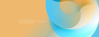 Soyut sıvı şekilleri üst üste binerek dinamik bileşim oluşturur. Sıcak bej kontrastı, havalı maviler, yumuşak gradyanlar modern estetik sunuyor. Minimalist tasarım arka planlar için uygundur.