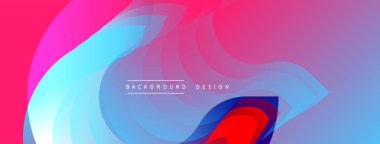 Soyut, enerjik bir arkaplan. Pembe, mor ve mavi renklerin karışımı pürüzsüzdür. Üst üste binen şekiller dinamik görsel efekt yaratır. Dijital projeler için modern tasarım ögesi.