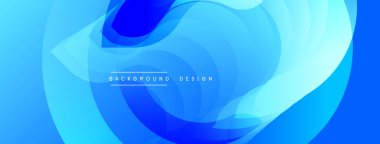 Soyut mavi katmanlar akışkan ve dinamik bileşimler yaratır. Yumuşak eğimler hareket ve derinlik olduğunu gösteriyor. Dijital projeler ve sunumlar için modern tasarım ögesi.