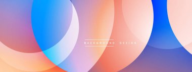 Soyut renkli çemberler örtüşüyor ve gradyan etki yaratıyor. Yumuşak renkler harmanlanarak modern arkaplan tasarımı oluşturur. Yumuşak geçişler, canlı paletler..