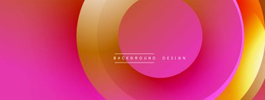 Soyut gradyan katmanlar dinamik dairesel bileşim oluşturur. Sıcak renkler harmanlanır, görsel olarak çekici bir zemin oluşturur. Çeşitli projeler için modern tasarım ögesi.