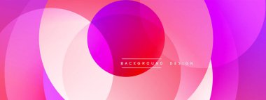 Soyut, canlı daireler örtüşüyor dinamik pembe, mor renkler yaratıyor. Modern tasarım enerji, akıcılık ve görsel ilgi gösteriyor. Arkaplanda metin arkaplan tasarımı.