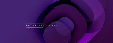 Soyut mor katmanlar dinamik akış şekilleri yaratır. Gradyan gölgeler derinlik sunarak modern arkaplan tasarımı oluşturur. Minimalist estetik, pürüzsüz geçişler.