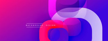 Soyut canlı katmanlar dinamik bileşim yaratır. Pürüzsüz gradyanlar mor, pembe ve mavi renkleri harmanlarlar. Modern tasarım akıcılığı, enerjiyi, görsel ilgiyi çağrıştırıyor.