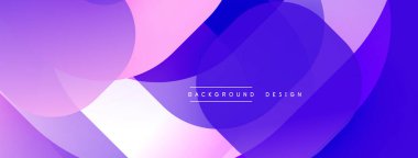 Soyut sıvı şekilleri mor, pembe renkleri harmanlıyor. Üst üste binen daireler dinamik bileşim yaratır. Modern tasarım akışı, enerjiyi, görsel ilgiyi çağrıştırır. Arkaplanda metin arkaplan tasarımı.