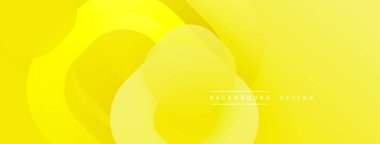 Parlak sarı soyut arka plan. Üstüste binen yarı saydam şekiller dinamik görsel efekt yaratır. Modern tasarım dijital projeler ve sunumlar için uygundur. Pürüzsüz gradyanlar yumuşak doku sunar.